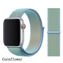 Load image into Gallery viewer, Pulseira para apple relógio de pulso banda 44mm/40mm esporte loop iwatch banda 5 42mm 38mm correa pulseira apple relógio de pulso 5 3 4 banda de pulseira de náilon