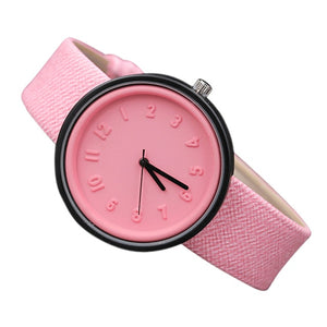 2020 Healthy Kids Girl Women Watches Unisex Simple Fashion Number Watches Quartz Canvas Belt Wrist Watch Ladies relogio feminino
