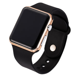 2020 nova rosa casual relógios de pulso feminino relógio led digital esporte masculino relógio de pulso silicone feminino reloj mujer erkek kol saati