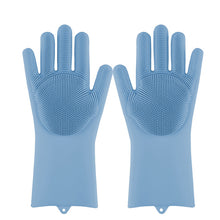 Load image into Gallery viewer, Magie Silikon Geschirr Wäscher Dish Waschen Schwamm Gummi Peeling Handschuhe Küche Reinigung 1 Paar