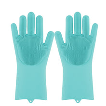 Load image into Gallery viewer, Magie Silikon Geschirr Wäscher Dish Waschen Schwamm Gummi Peeling Handschuhe Küche Reinigung 1 Paar