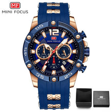 Load image into Gallery viewer, Mini foco moda esporte relógio masculino à prova dwaterproof água dos homens relógios marca superior de luxo quartzo relogio masculino hombre pulseira silicone