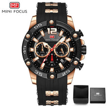 Load image into Gallery viewer, Mini foco moda esporte relógio masculino à prova dwaterproof água dos homens relógios marca superior de luxo quartzo relogio masculino hombre pulseira silicone