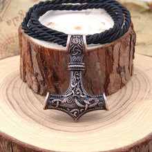 Load image into Gallery viewer, dropshipping 1pcs thor&#39;s hammer mjolnir pendant necklace viking scandinavian norse viking necklace with stainless steel chain