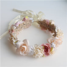 Load image into Gallery viewer, Flower Girl Crown Wedding Boho Headpiece Headband Hair Wreath