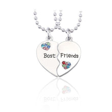Load image into Gallery viewer, Best Friend Necklace Women Crystal Heart Tai Chi Crown Best Friends Forever Necklaces Pendants Friendship BFF Jewelry Collier