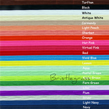 Load image into Gallery viewer, BRISTLEGRASS 5 Yard 5/8&quot; 1.5cm Solid Color FOE Fold Over Elastic Spandex Satin Band Kid Hair Headband Dress Lace Trim DIY Sewing