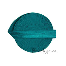 Load image into Gallery viewer, BRISTLEGRASS 5 Yard 5/8&quot; 1.5cm Solid Color FOE Fold Over Elastic Spandex Satin Band Kid Hair Headband Dress Lace Trim DIY Sewing