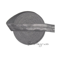 Load image into Gallery viewer, BRISTLEGRASS 5 Yard 5/8&quot; 1.5cm Solid Color FOE Fold Over Elastic Spandex Satin Band Kid Hair Headband Dress Lace Trim DIY Sewing