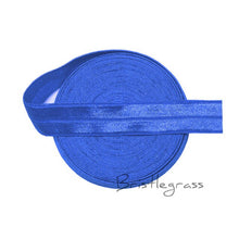 Load image into Gallery viewer, BRISTLEGRASS 5 Yard 5/8&quot; 1.5cm Solid Color FOE Fold Over Elastic Spandex Satin Band Kid Hair Headband Dress Lace Trim DIY Sewing