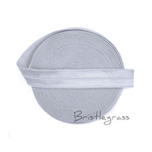 Load image into Gallery viewer, BRISTLEGRASS 5 Yard 5/8&quot; 1.5cm Solid Color FOE Fold Over Elastic Spandex Satin Band Kid Hair Headband Dress Lace Trim DIY Sewing