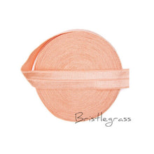 Load image into Gallery viewer, BRISTLEGRASS 5 Yard 5/8&quot; 1.5cm Solid Color FOE Fold Over Elastic Spandex Satin Band Kid Hair Headband Dress Lace Trim DIY Sewing