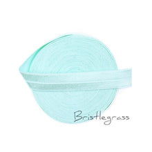 Load image into Gallery viewer, BRISTLEGRASS 5 Yard 5/8&quot; 1.5cm Solid Color FOE Fold Over Elastic Spandex Satin Band Kid Hair Headband Dress Lace Trim DIY Sewing