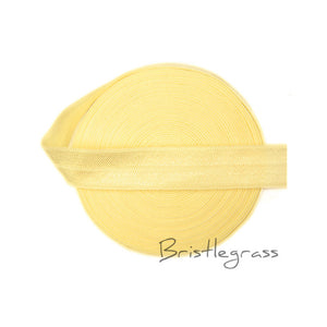 BRISTLEGRASS 5 Yard 5/8" 1.5cm Solid Color FOE Fold Over Elastic Spandex Satin Band Kid Hair Headband Dress Lace Trim DIY Sewing
