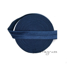 Load image into Gallery viewer, BRISTLEGRASS 5 Yard 5/8&quot; 1.5cm Solid Color FOE Fold Over Elastic Spandex Satin Band Kid Hair Headband Dress Lace Trim DIY Sewing