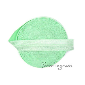 BRISTLEGRASS 5 Yard 5/8" 1.5cm Solid Color FOE Fold Over Elastic Spandex Satin Band Kid Hair Headband Dress Lace Trim DIY Sewing