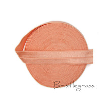 Load image into Gallery viewer, BRISTLEGRASS 5 Yard 5/8&quot; 1.5cm Solid Color FOE Fold Over Elastic Spandex Satin Band Kid Hair Headband Dress Lace Trim DIY Sewing
