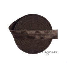 Load image into Gallery viewer, BRISTLEGRASS 5 Yard 5/8&quot; 1.5cm Solid Color FOE Fold Over Elastic Spandex Satin Band Kid Hair Headband Dress Lace Trim DIY Sewing