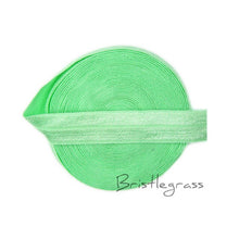 Load image into Gallery viewer, BRISTLEGRASS 5 Yard 5/8&quot; 1.5cm Solid Color FOE Fold Over Elastic Spandex Satin Band Kid Hair Headband Dress Lace Trim DIY Sewing