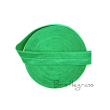 Load image into Gallery viewer, BRISTLEGRASS 5 Yard 5/8&quot; 1.5cm Solid Color FOE Fold Over Elastic Spandex Satin Band Kid Hair Headband Dress Lace Trim DIY Sewing