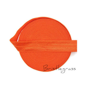 BRISTLEGRASS 5 Yard 5/8" 1.5cm Solid Color FOE Fold Over Elastic Spandex Satin Band Kid Hair Headband Dress Lace Trim DIY Sewing