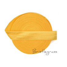 Load image into Gallery viewer, BRISTLEGRASS 5 Yard 5/8&quot; 1.5cm Solid Color FOE Fold Over Elastic Spandex Satin Band Kid Hair Headband Dress Lace Trim DIY Sewing