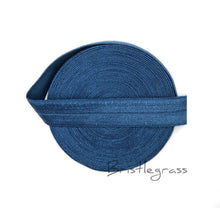 Load image into Gallery viewer, BRISTLEGRASS 5 Yard 5/8&quot; 1.5cm Solid Color FOE Fold Over Elastic Spandex Satin Band Kid Hair Headband Dress Lace Trim DIY Sewing