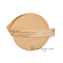 Load image into Gallery viewer, BRISTLEGRASS 5 Yard 5/8&quot; 1.5cm Solid Color FOE Fold Over Elastic Spandex Satin Band Kid Hair Headband Dress Lace Trim DIY Sewing