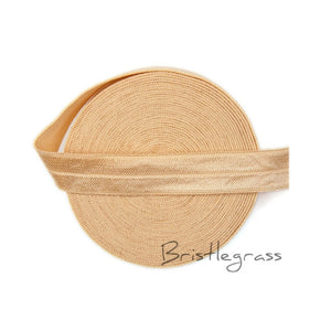 BRISTLEGRASS 5 Yard 5/8" 1.5cm Solid Color FOE Fold Over Elastic Spandex Satin Band Kid Hair Headband Dress Lace Trim DIY Sewing