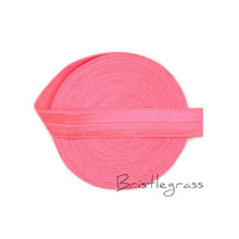Load image into Gallery viewer, BRISTLEGRASS 5 Yard 5/8&quot; 1.5cm Solid Color FOE Fold Over Elastic Spandex Satin Band Kid Hair Headband Dress Lace Trim DIY Sewing