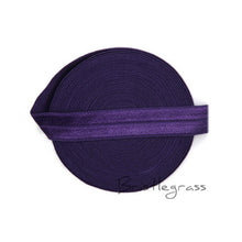 Load image into Gallery viewer, BRISTLEGRASS 5 Yard 5/8&quot; 1.5cm Solid Color FOE Fold Over Elastic Spandex Satin Band Kid Hair Headband Dress Lace Trim DIY Sewing
