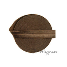 Load image into Gallery viewer, BRISTLEGRASS 5 Yard 5/8&quot; 1.5cm Solid Color FOE Fold Over Elastic Spandex Satin Band Kid Hair Headband Dress Lace Trim DIY Sewing