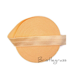 BRISTLEGRASS 5 Yard 5/8" 1.5cm Solid Color FOE Fold Over Elastic Spandex Satin Band Kid Hair Headband Dress Lace Trim DIY Sewing