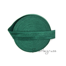 Load image into Gallery viewer, BRISTLEGRASS 5 Yard 5/8&quot; 1.5cm Solid Color FOE Fold Over Elastic Spandex Satin Band Kid Hair Headband Dress Lace Trim DIY Sewing