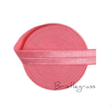 Load image into Gallery viewer, BRISTLEGRASS 5 Yard 5/8&quot; 1.5cm Solid Color FOE Fold Over Elastic Spandex Satin Band Kid Hair Headband Dress Lace Trim DIY Sewing