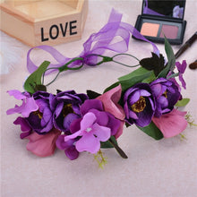 Load image into Gallery viewer, Flower Girl Crown Wedding Boho Headpiece Headband Hair Wreath