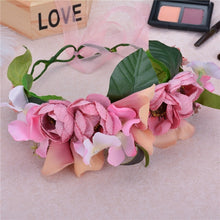 Load image into Gallery viewer, Flower Girl Crown Wedding Boho Headpiece Headband Hair Wreath