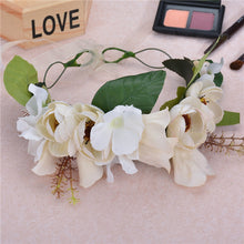 Load image into Gallery viewer, Flower Girl Crown Wedding Boho Headpiece Headband Hair Wreath