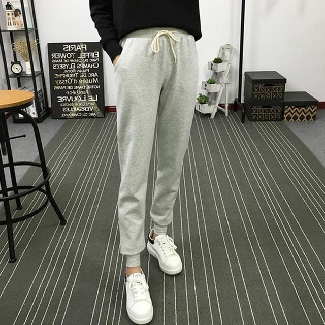 Women spring and Autumn New loose pants female feet trousers large size thin pants casual pants