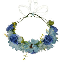 Load image into Gallery viewer, Flower Girl Crown Wedding Boho Headpiece Headband Hair Wreath