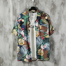 Load image into Gallery viewer, 2019 Summer New Hawaii Original Tiled Beach Casual Couple Flower Shirt Travel Vacation Beach Sunscreen Shirt